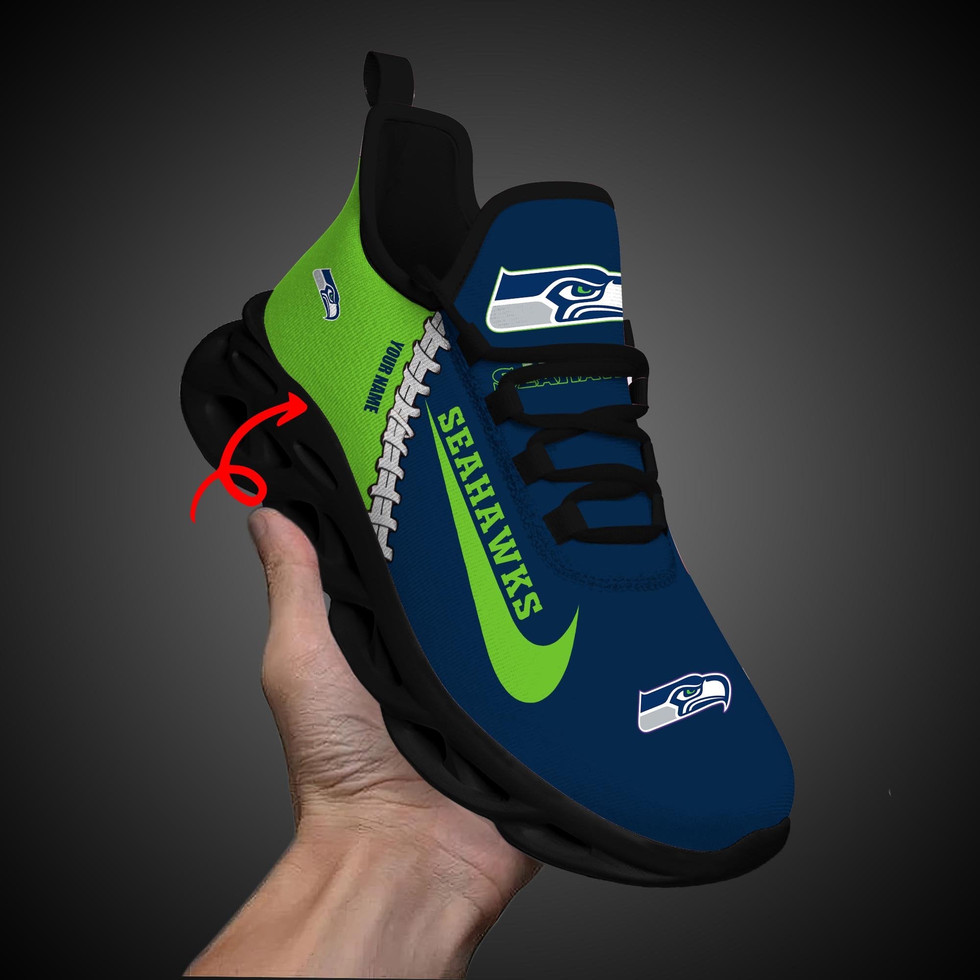 Ideafootwear Seattle Seahawks Max Soul Shoes Sneakers For Men And Women 32