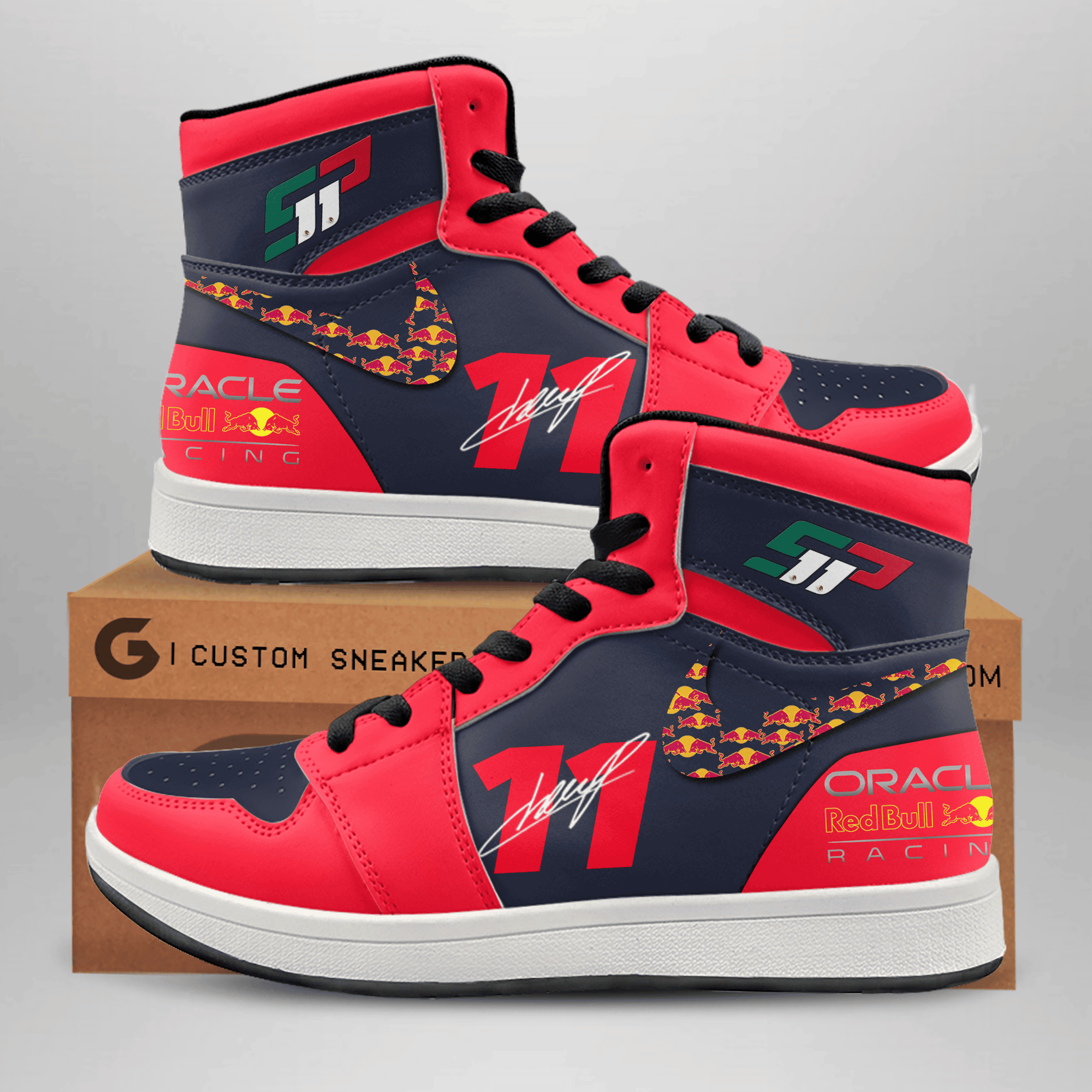 Ideafootwear Sergio Pérez AJ1 High Sneakers Shoes For Men And Women 1