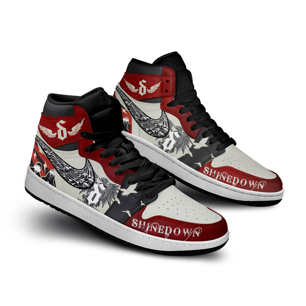 Ideafootwear Shinedown AJ1 High Sneakers Shoes For Men And Women 2