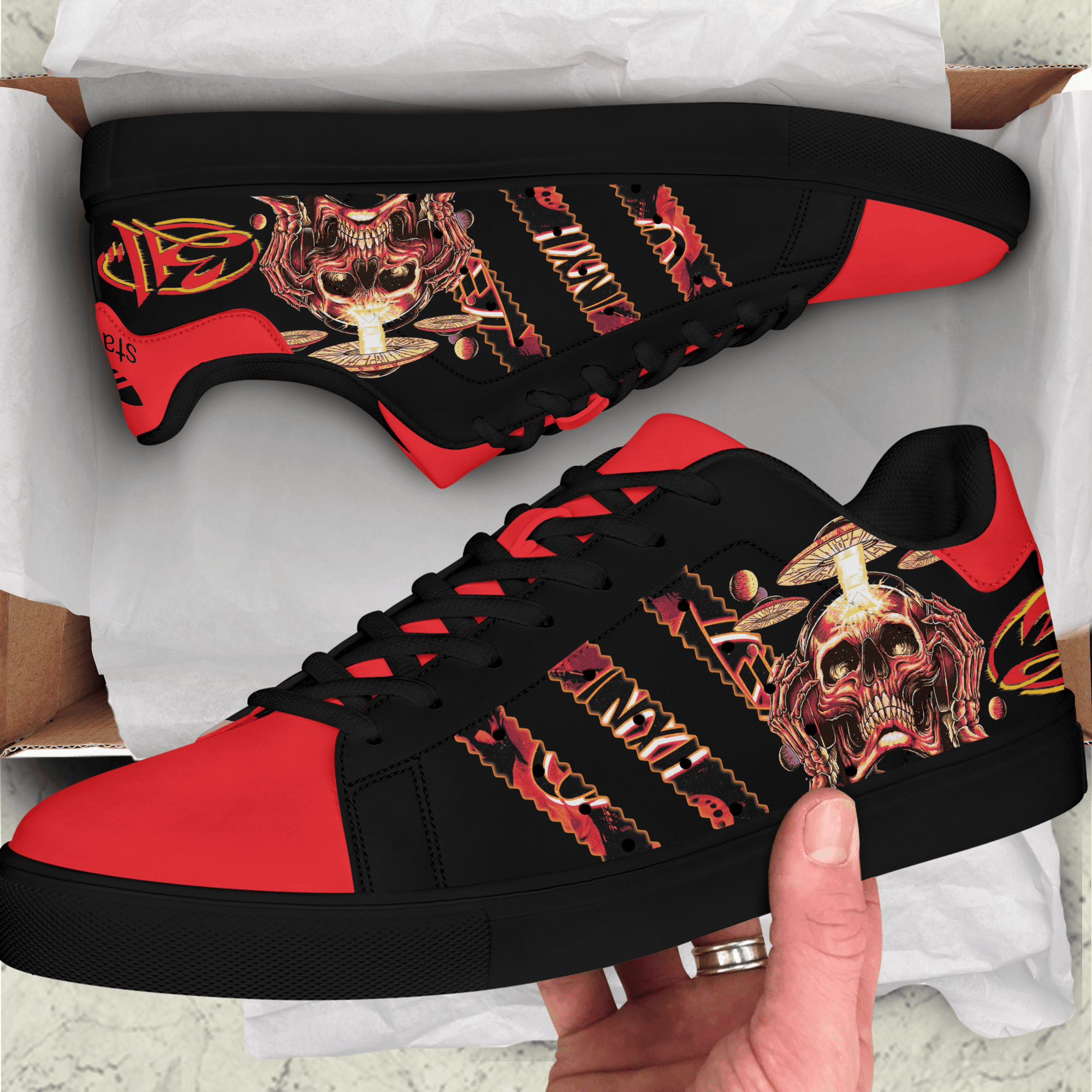 Ideafootwear Skull Skate Stan Shoes Sneakes For Men And Women 1