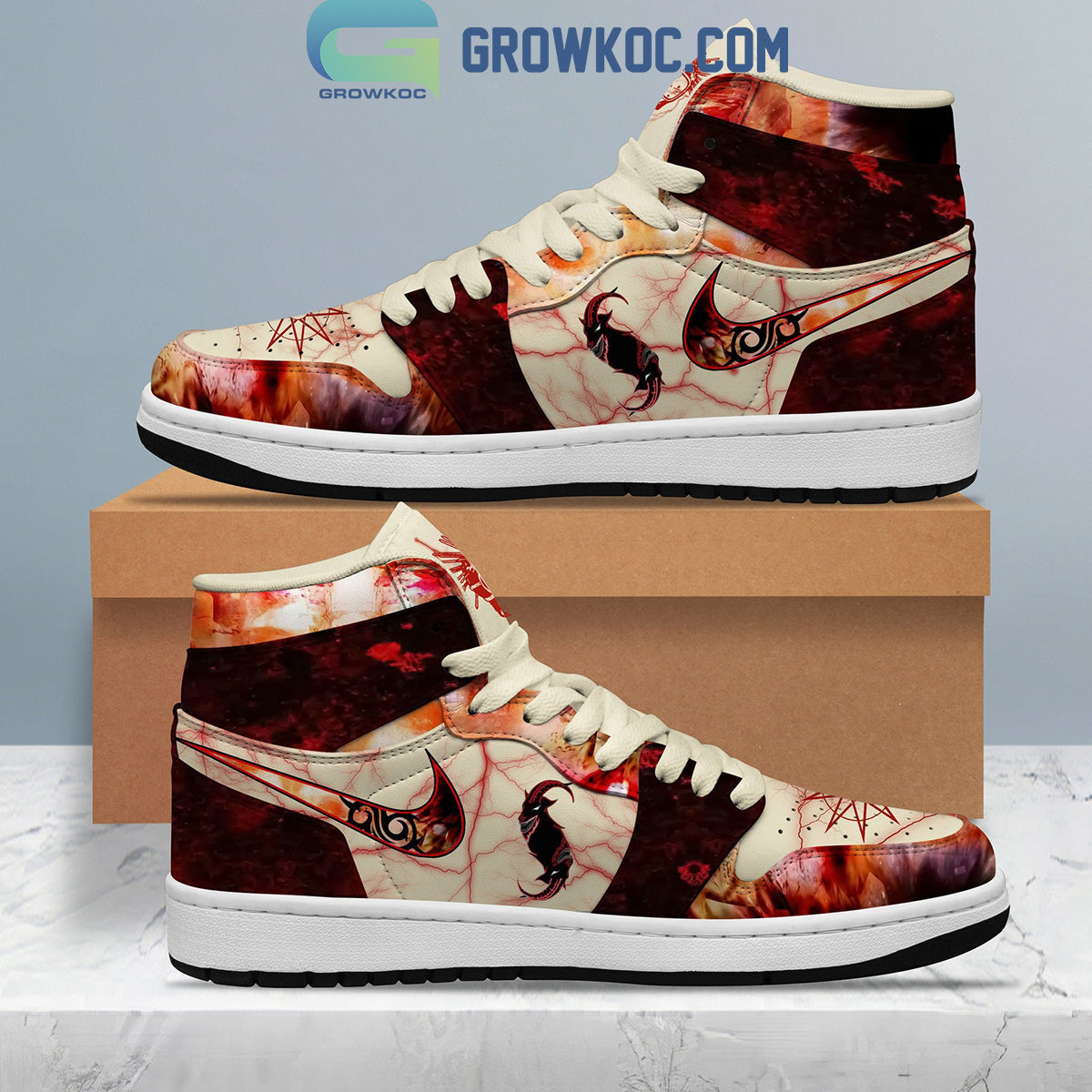 Ideafootwear Slipknot AJ1 High Sneakers Shoes For Men And Women 1