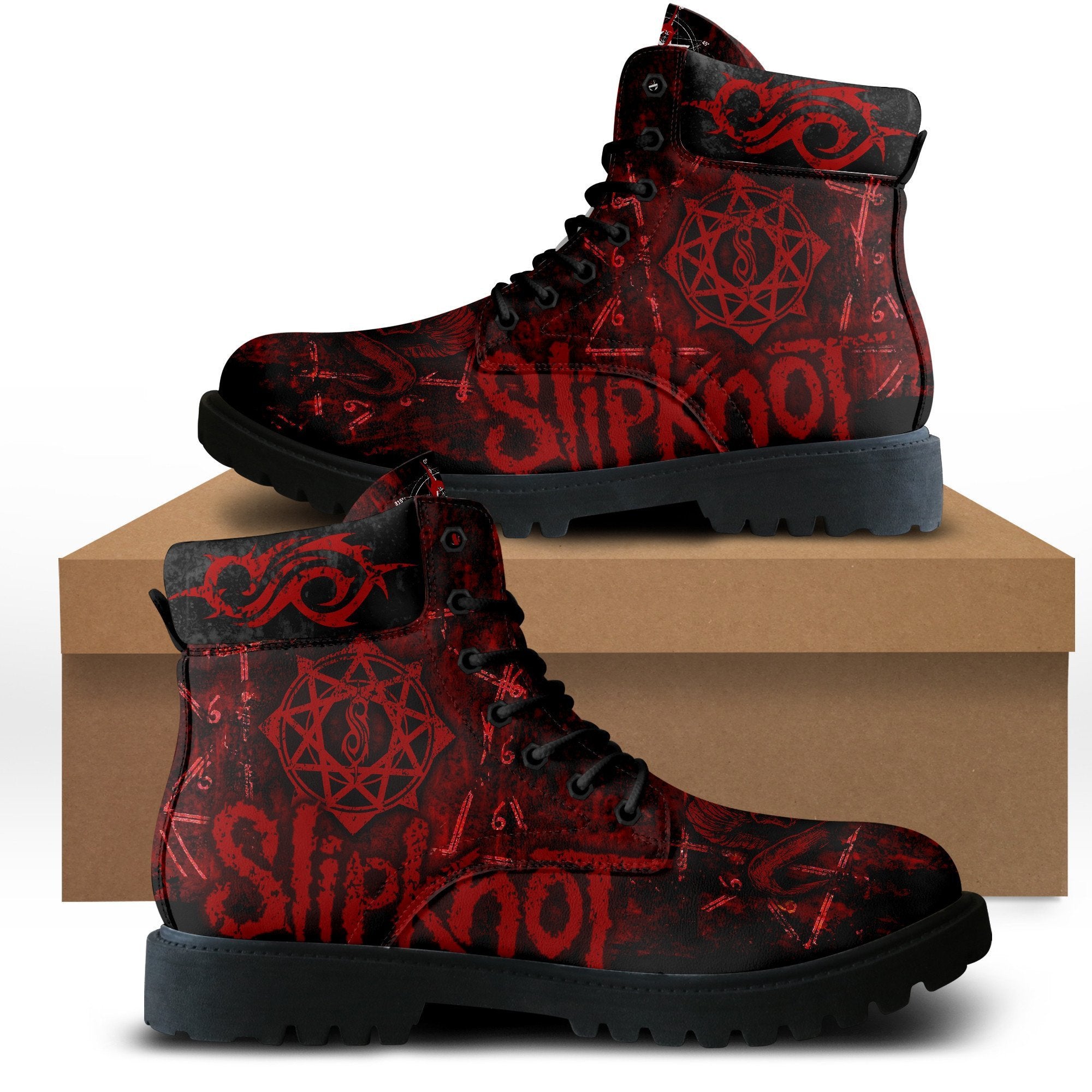 Ideafootwear Slipknot AJ1 High Sneakers Shoes For Men And Women 8