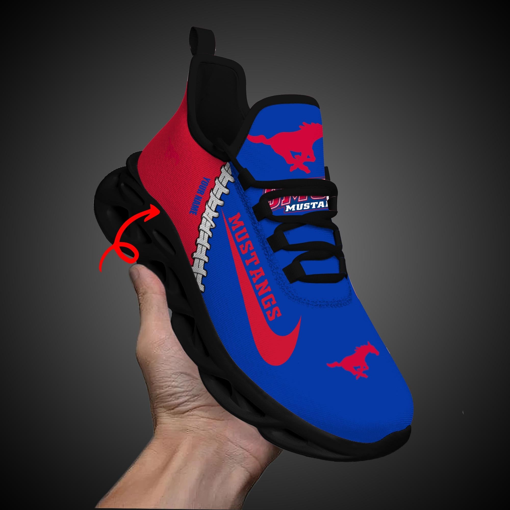 Ideafootwear SMU Mustangs Max Soul Shoes Sneakers For Men And Women 1