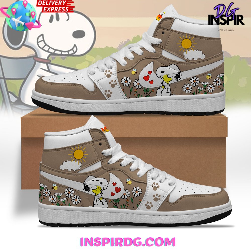 Ideafootwear Snoopy AJ1 High Sneakers Shoes For Men And Women 3