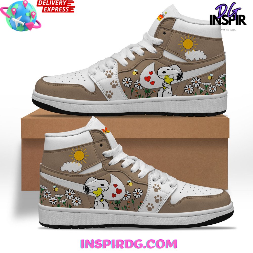 Ideafootwear Snoopy AJ1 High Sneakers Shoes For Men And Women 3