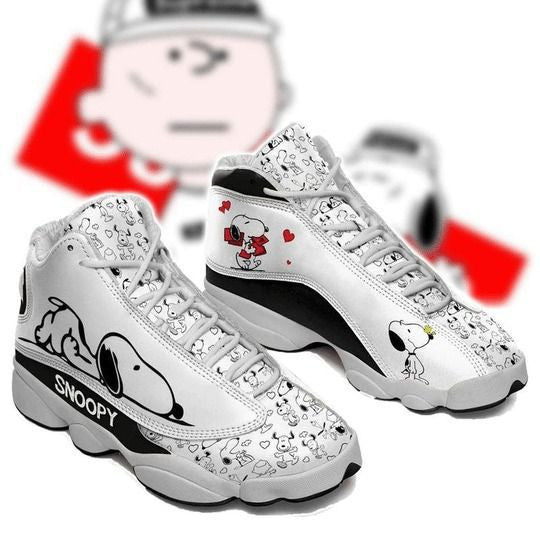 Ideafootwear Snoopy AJ13 Sneakers Shoes For Men And Women 5