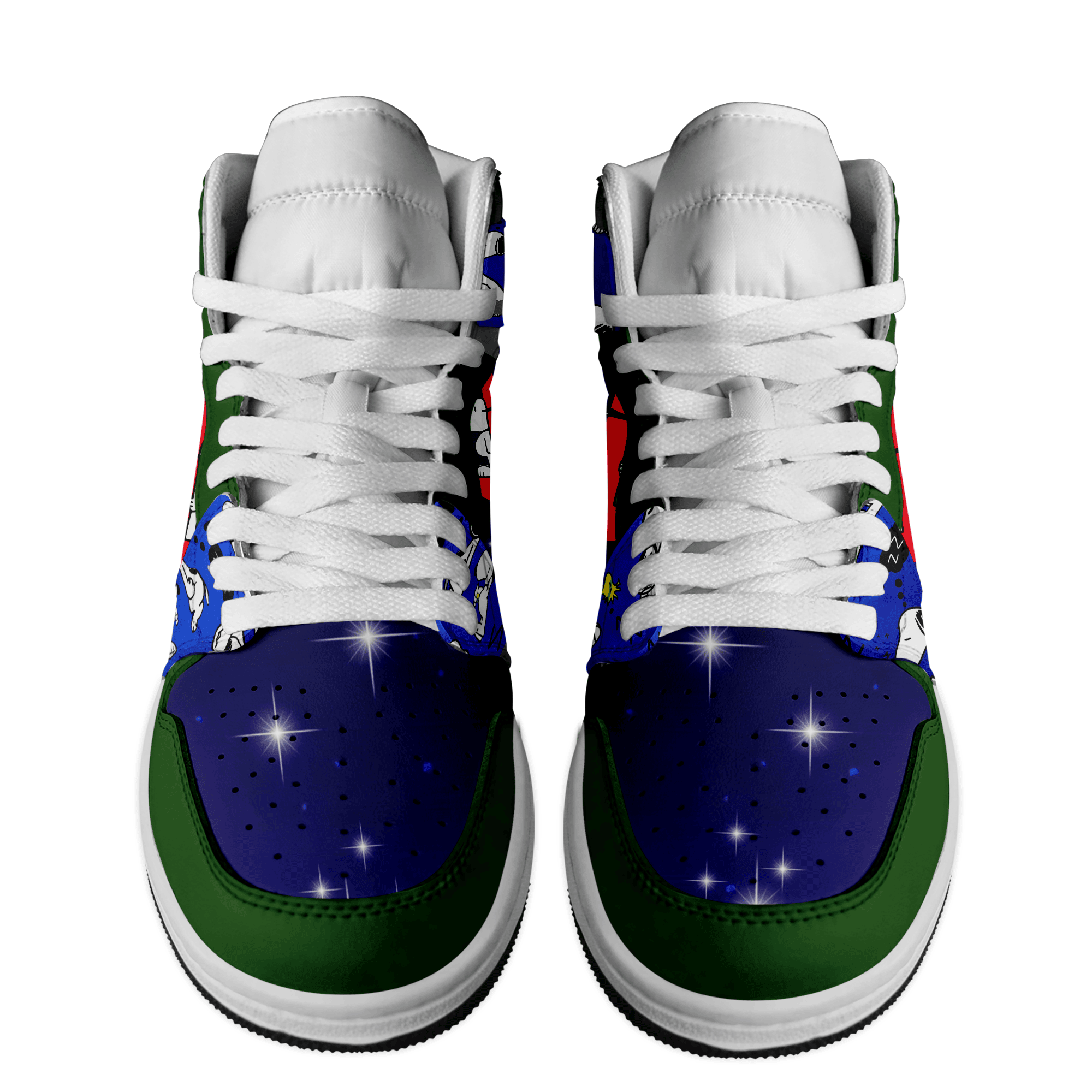 Ideafootwear Snoopy AJ1 High Sneakers Shoes For Men And Women 6