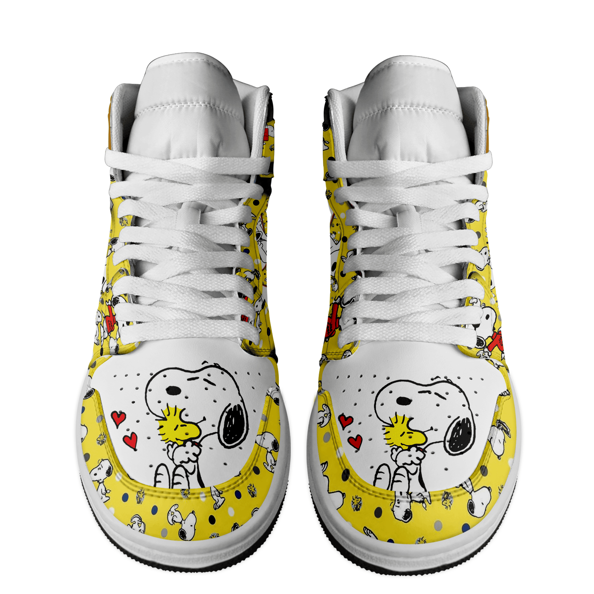 Ideafootwear Snoopy AJ1 High Sneakers Shoes For Men And Women 7