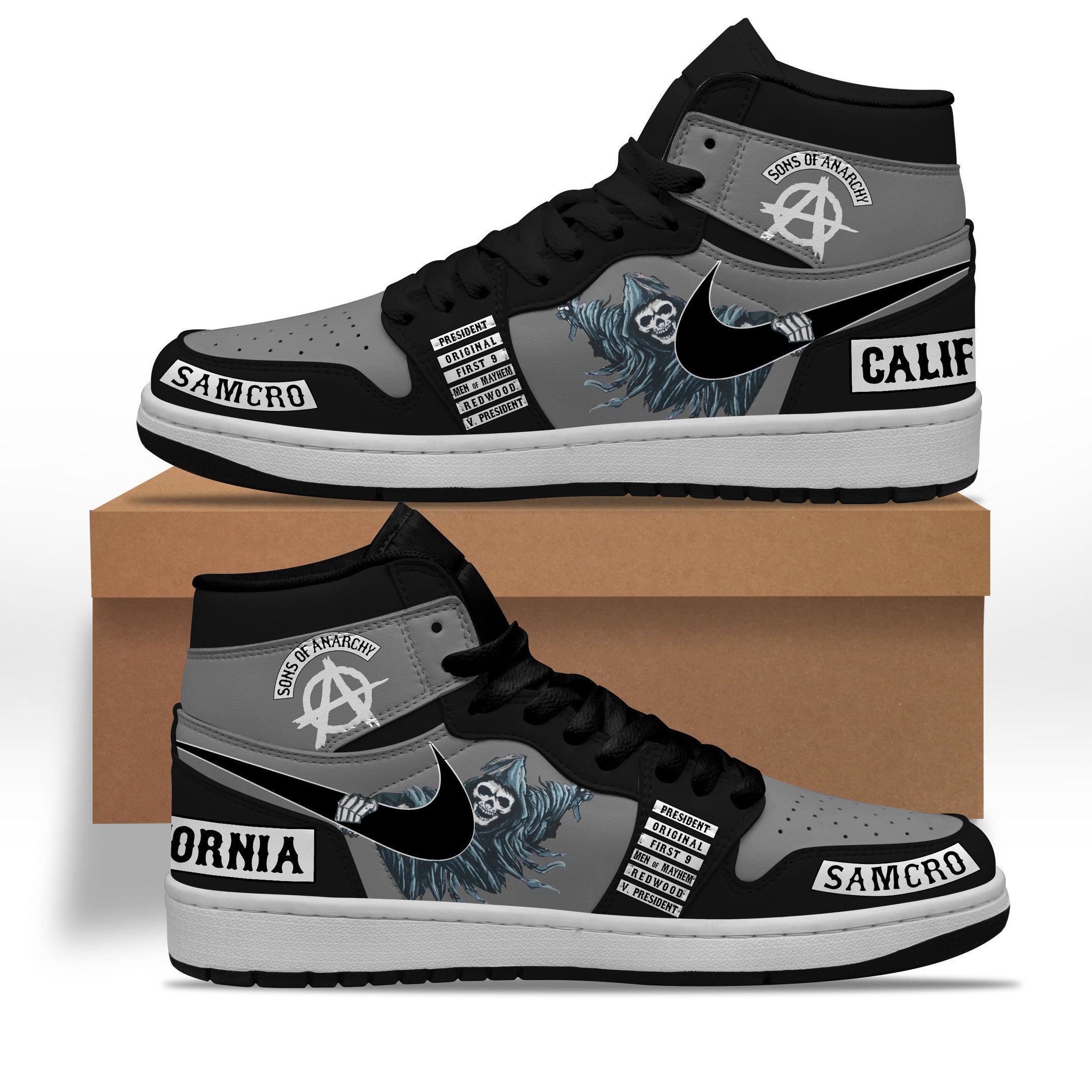 Ideafootwear Sons of Anarchy AJ1 High Sneakers Shoes For Men And Women 1