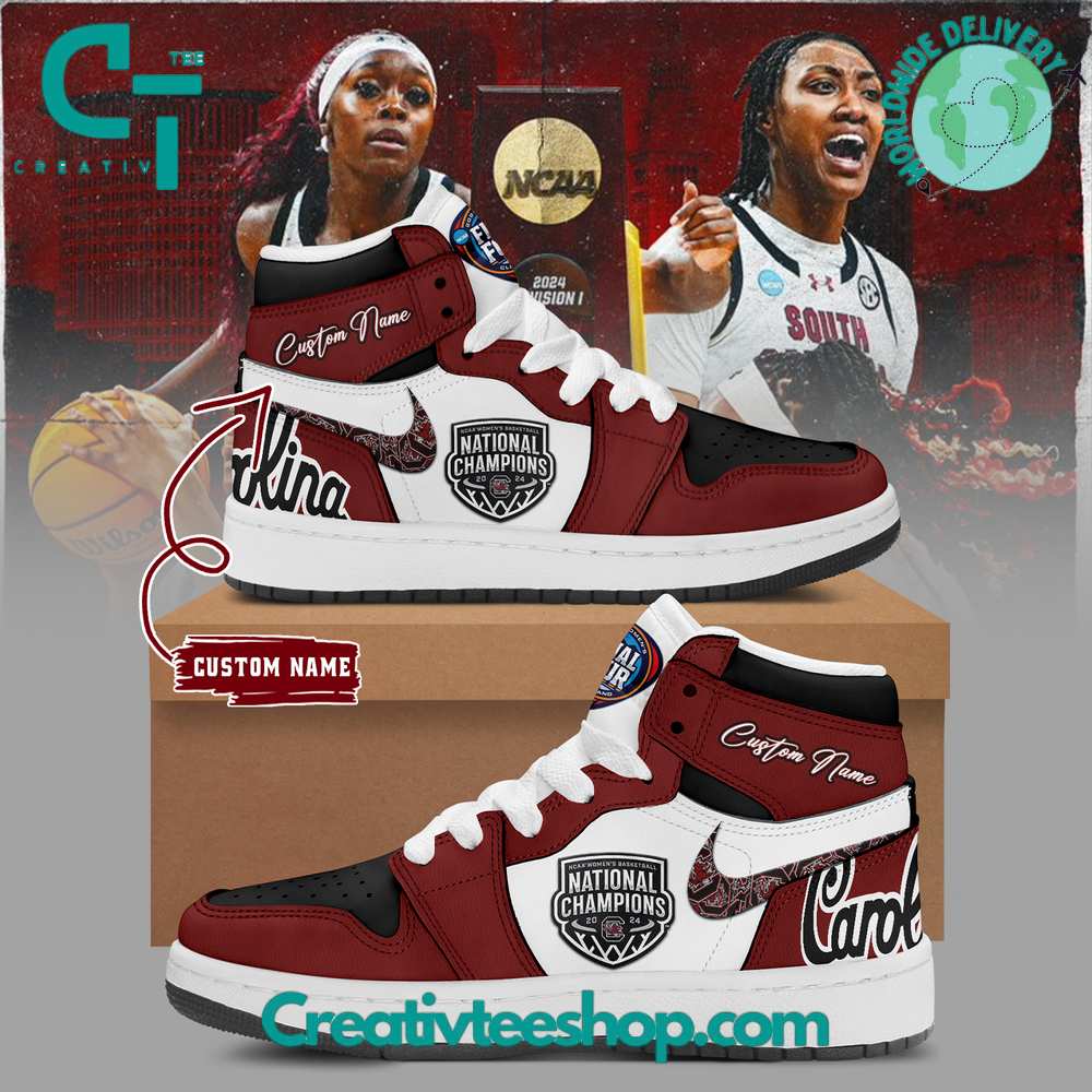 Ideafootwear South Carolina Gamecocks AJ1 High Sneakers Shoes For Men And Women 4