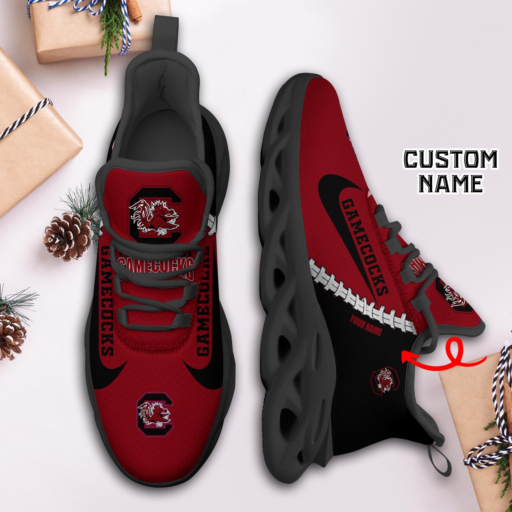 Ideafootwear South Carolina Gamecocks Max Soul Shoes Sneakers For Men And Women 2