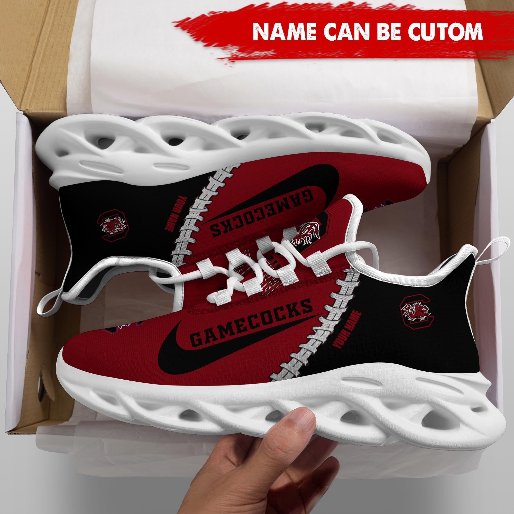 Ideafootwear South Carolina Gamecocks Max Soul Shoes Sneakers For Men And Women 2