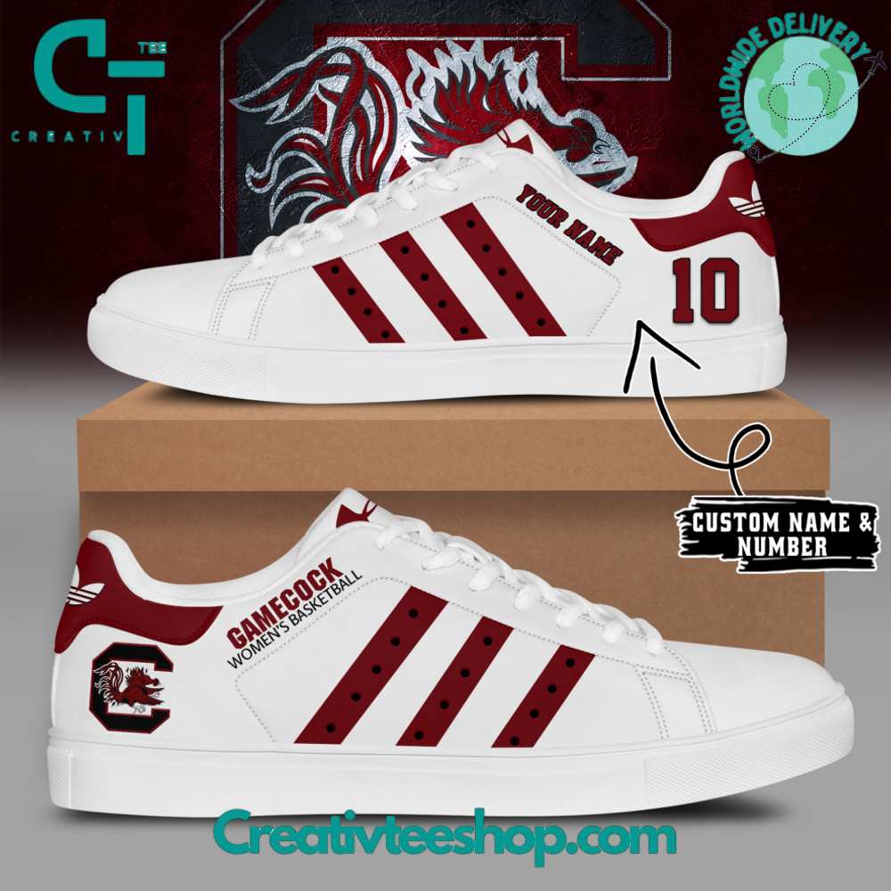 Ideafootwear South Carolina Gamecocks Skate Stan Shoes Sneakes For Men And Women 1