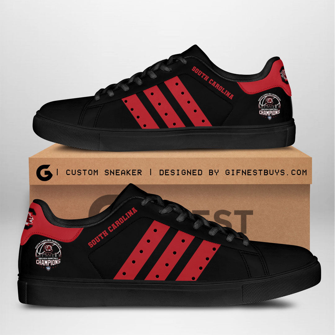 Ideafootwear South Carolina Gamecocks Skate Stan Shoes Sneakes For Men And Women 3
