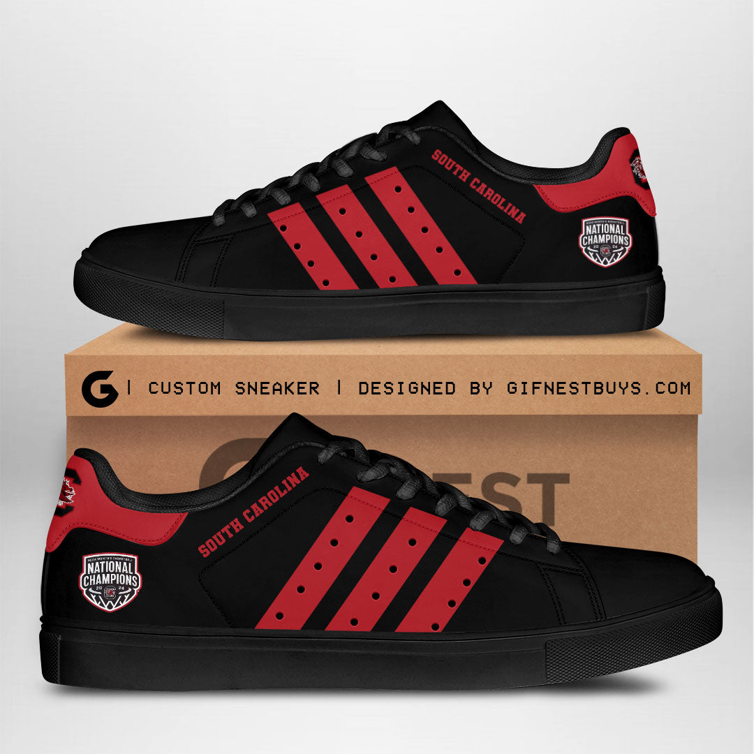 Ideafootwear South Carolina Gamecocks Skate Stan Shoes Sneakes For Men And Women 4