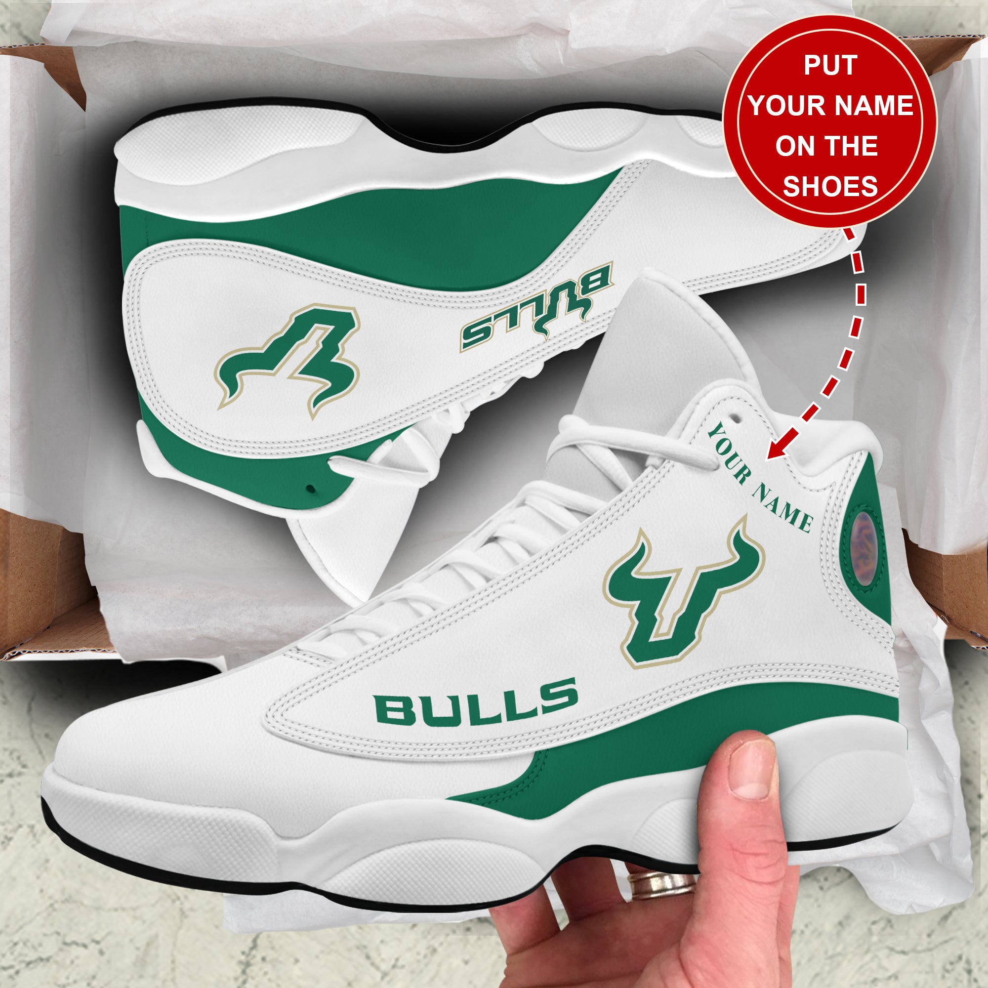 Ideafootwear South Florida Bulls AJ13 Sneakers Shoes For Men And Women 1