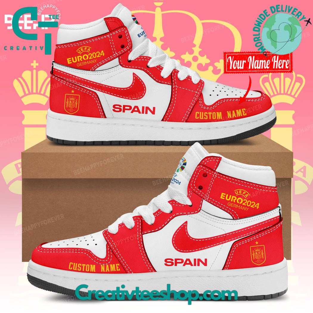 Ideafootwear Spain National Football Team AJ1 High Sneakers Shoes For Men And Women 1