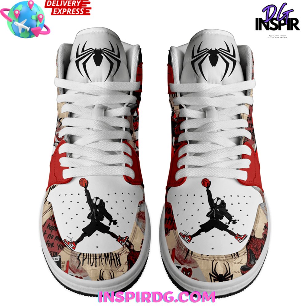 Ideafootwear Spiderman AJ1 High Sneakers Shoes For Men And Women 2