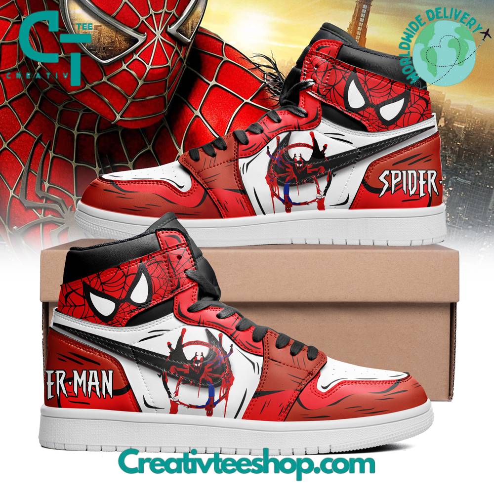 Ideafootwear Spiderman AJ1 High Sneakers Shoes For Men And Women 3