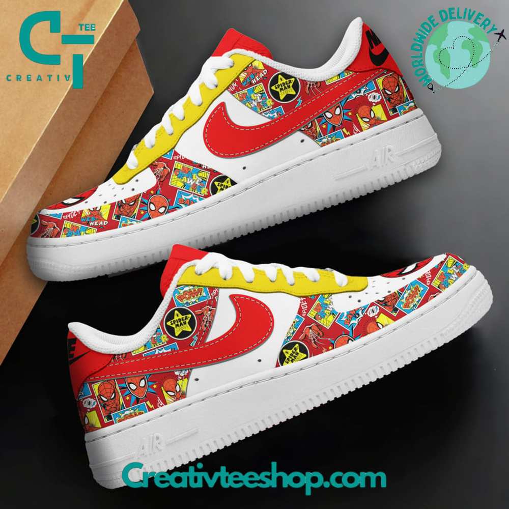 Ideafootwear Spiderman Star Air Low-Top Sneakers Shoes For Men And Women 1