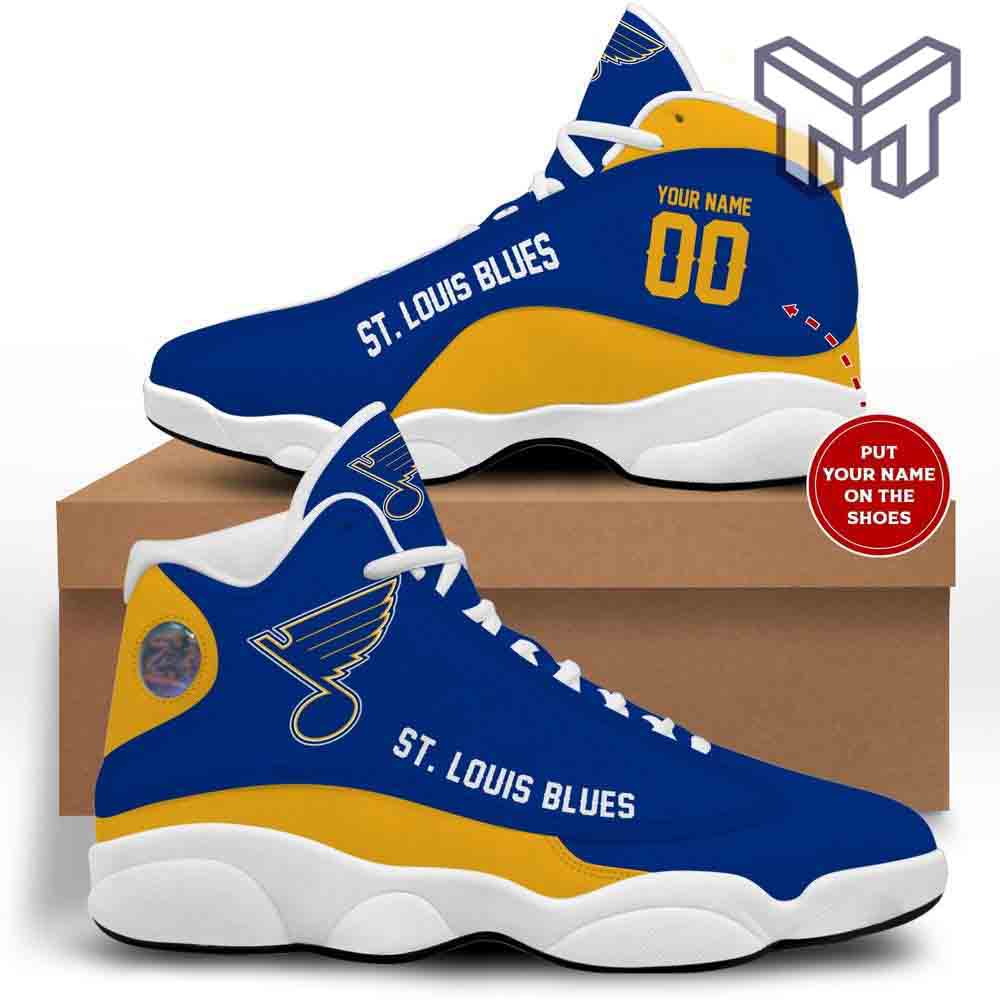 Ideafootwear St. Louis Blues AJ13 Sneakers Shoes For Men And Women 1