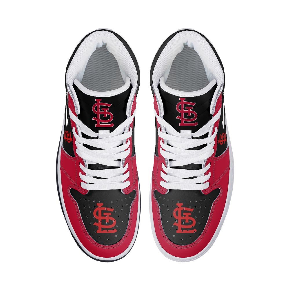 Ideafootwear St. Louis Cardinals AJ1 High Sneakers Shoes For Men And Women 2