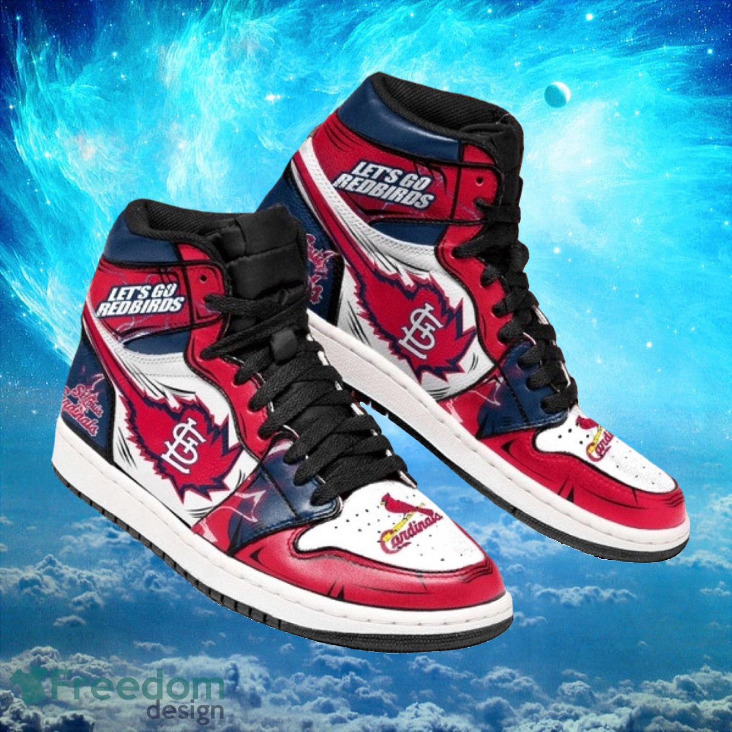 Ideafootwear St. Louis Cardinals AJ1 High Sneakers Shoes For Men And Women 5