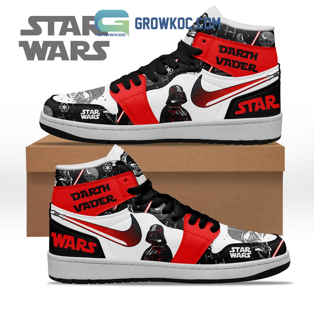 Ideafootwear Star Wars AJ1 High Sneakers Shoes For Men And Women 14