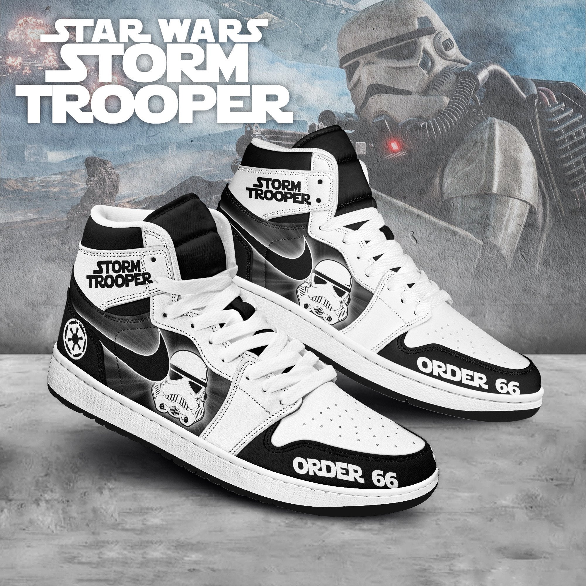 Ideafootwear Star Wars AJ1 High Sneakers Shoes For Men And Women 9