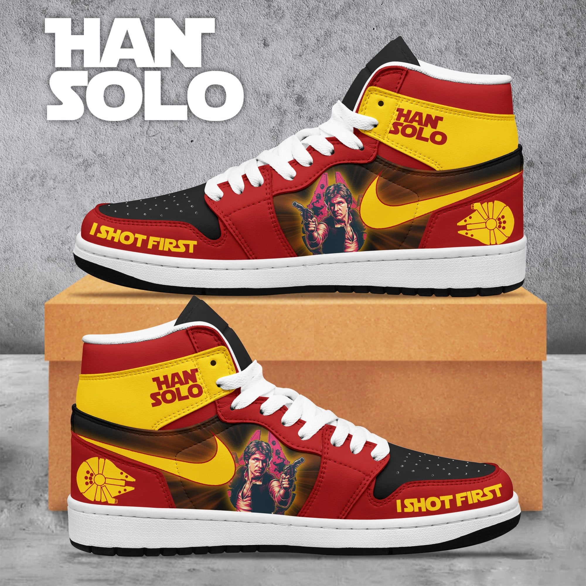 Ideafootwear Star Wars AJ1 High Sneakers Shoes For Men And Women 5