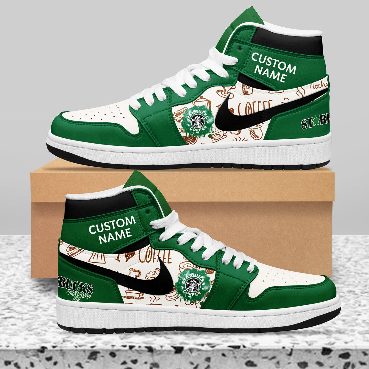 Ideafootwear Starbuck AJ1 High Sneakers Shoes For Men And Women 1