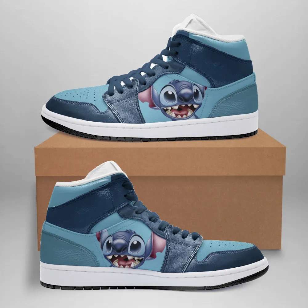 Ideafootwear Stitch AJ1 High Sneakers Shoes For Men And Women 3