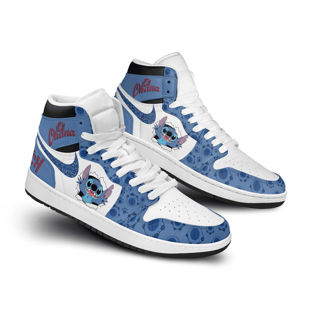 Ideafootwear Stitch AJ1 High Sneakers Shoes For Men And Women 8