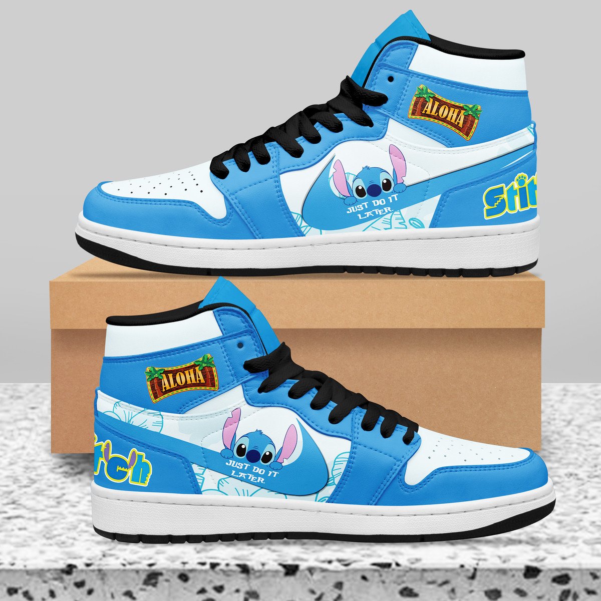 Ideafootwear Stitch AJ1 High Sneakers Shoes For Men And Women 10