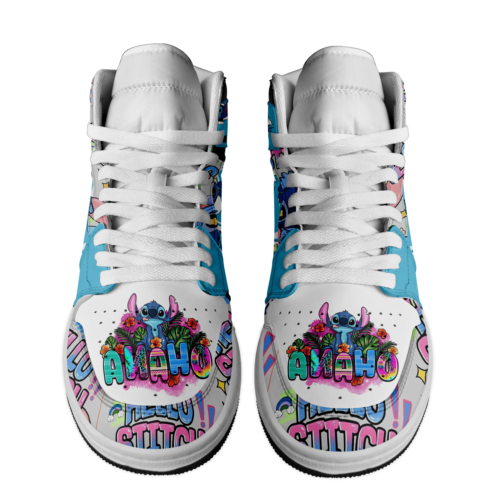 Ideafootwear Stitch AJ1 High Sneakers Shoes For Men And Women 12