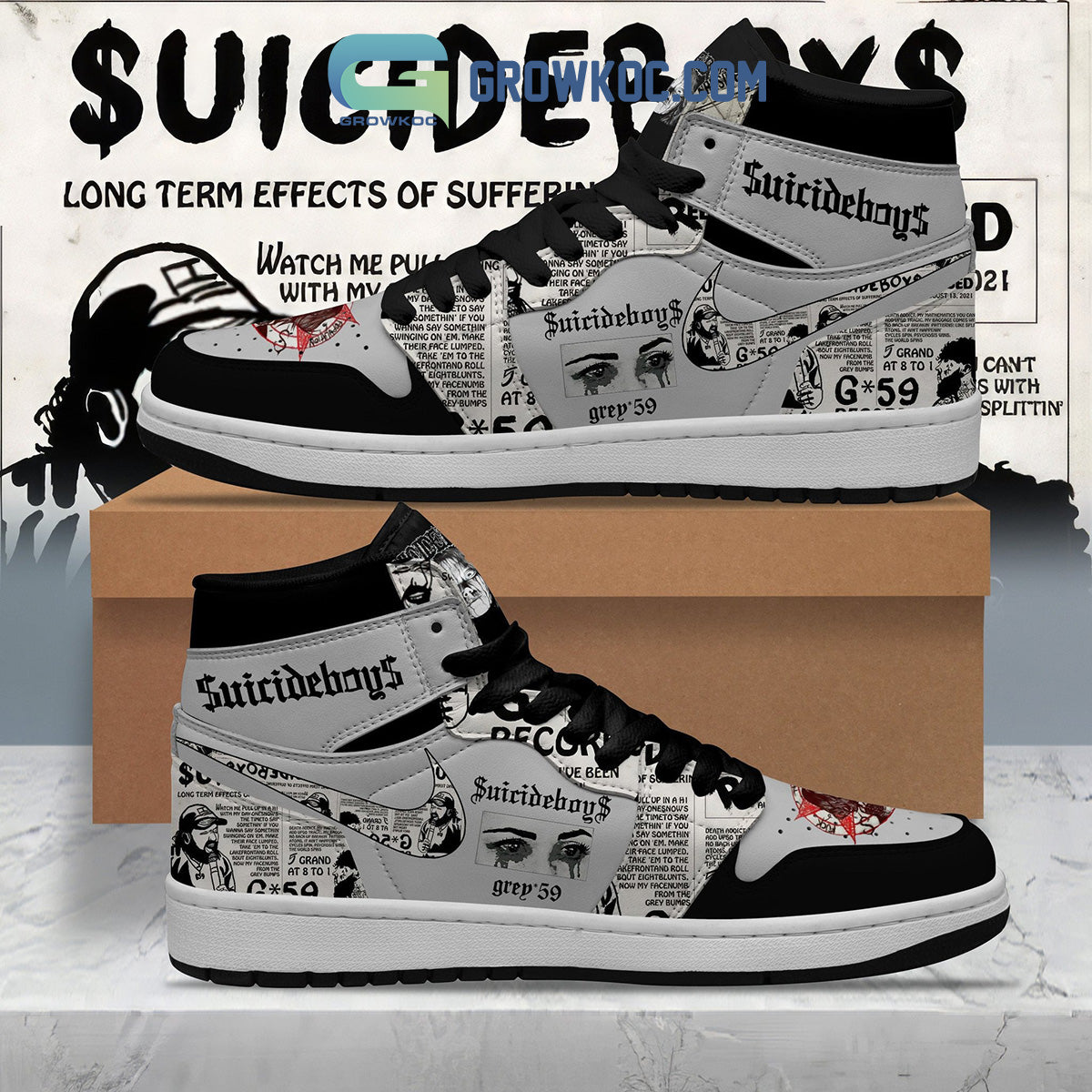 Ideafootwear Suicideboy AJ1 High Sneakers Shoes For Men And Women 1