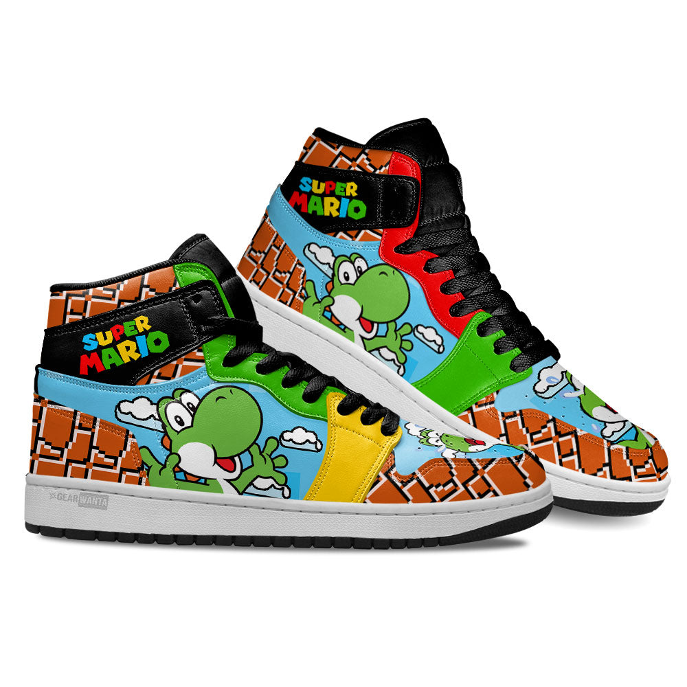 Ideafootwear Super Mario AJ1 High Sneakers Shoes For Men And Women 5