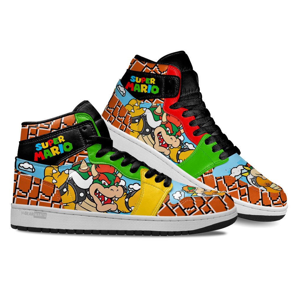 Ideafootwear Super Mario AJ1 High Sneakers Shoes For Men And Women 4