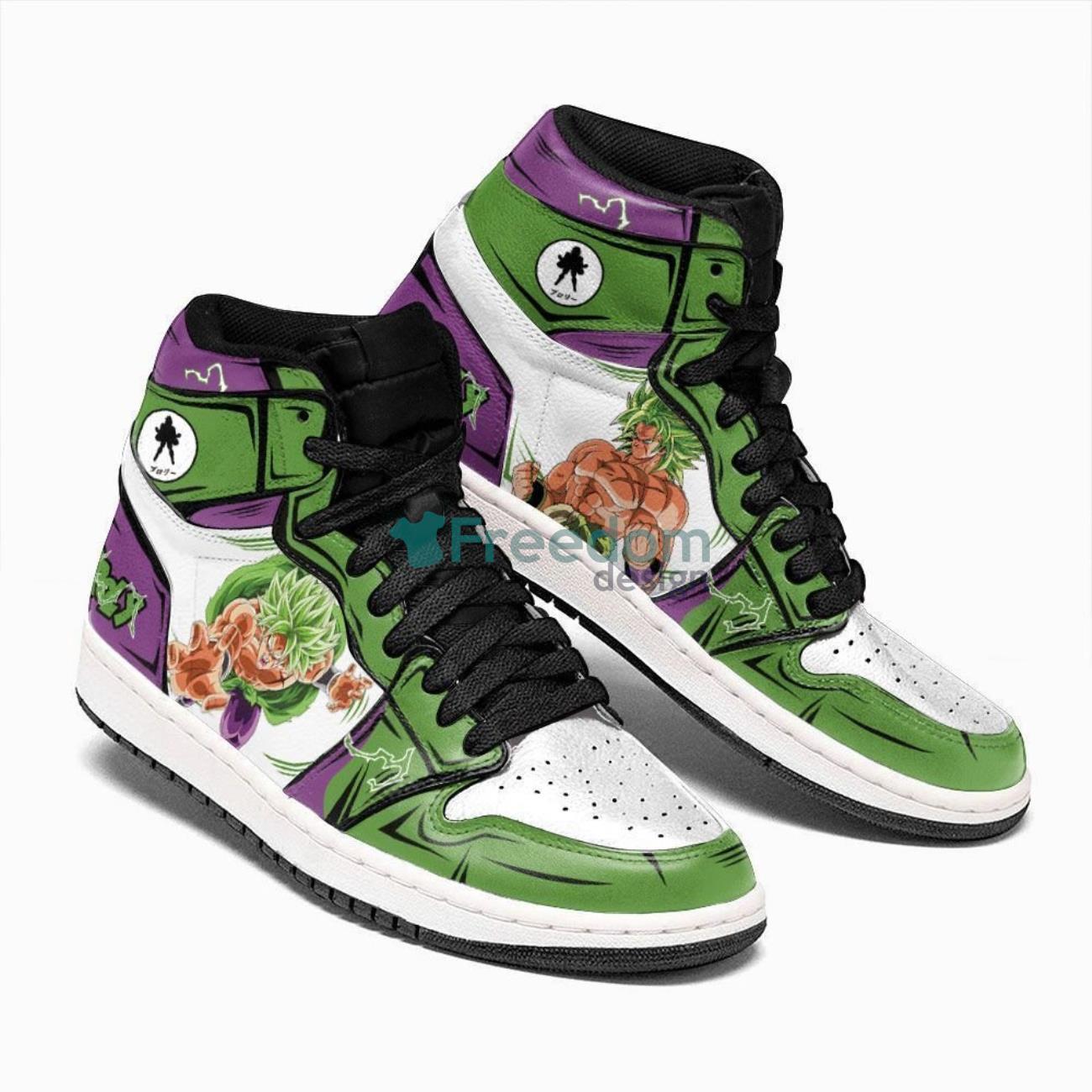 Ideafootwear Super Saiyan Broly AJ1 High Sneakers Shoes For Men And Women 1