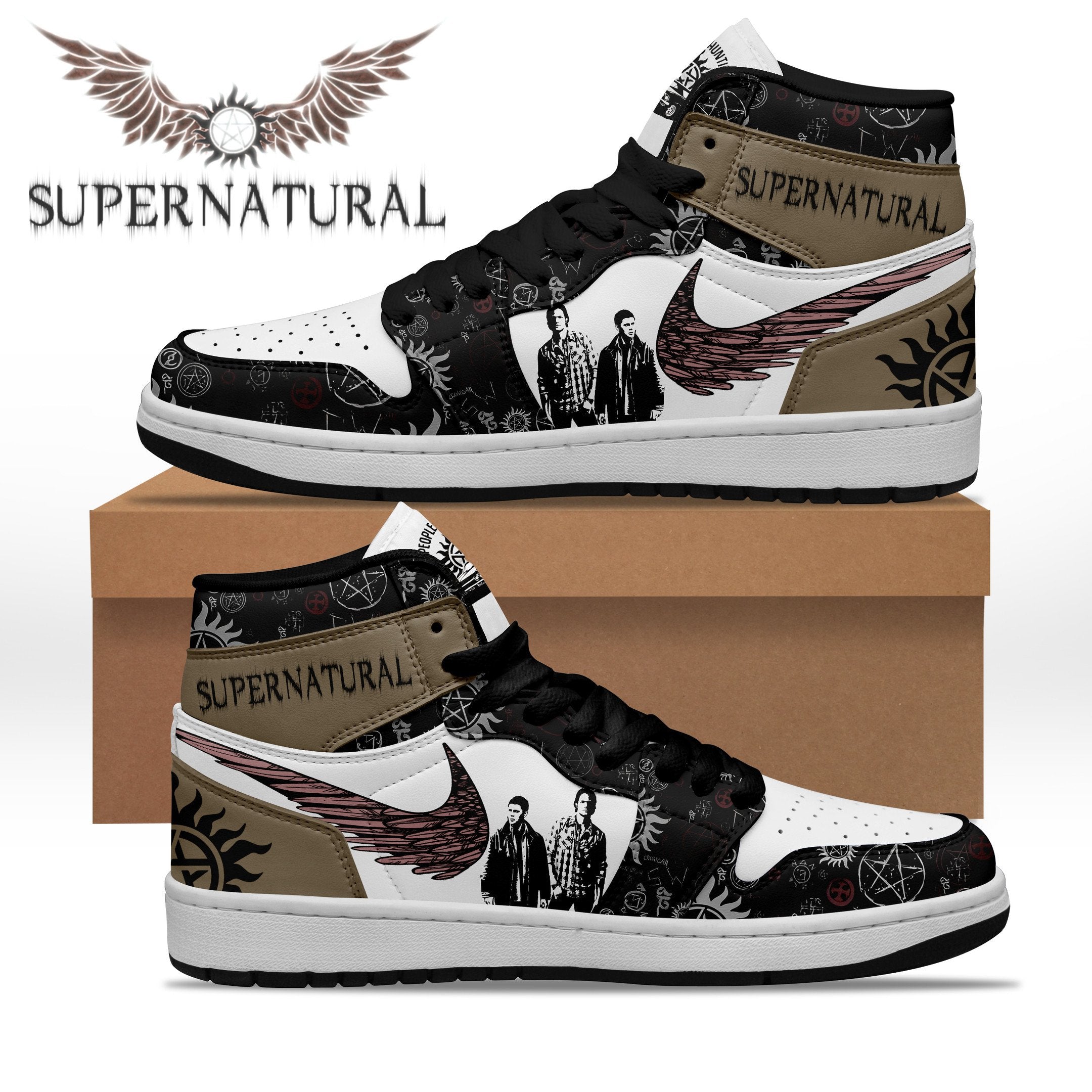 Ideafootwear Supernatural AJ1 High Sneakers Shoes For Men And Women 17