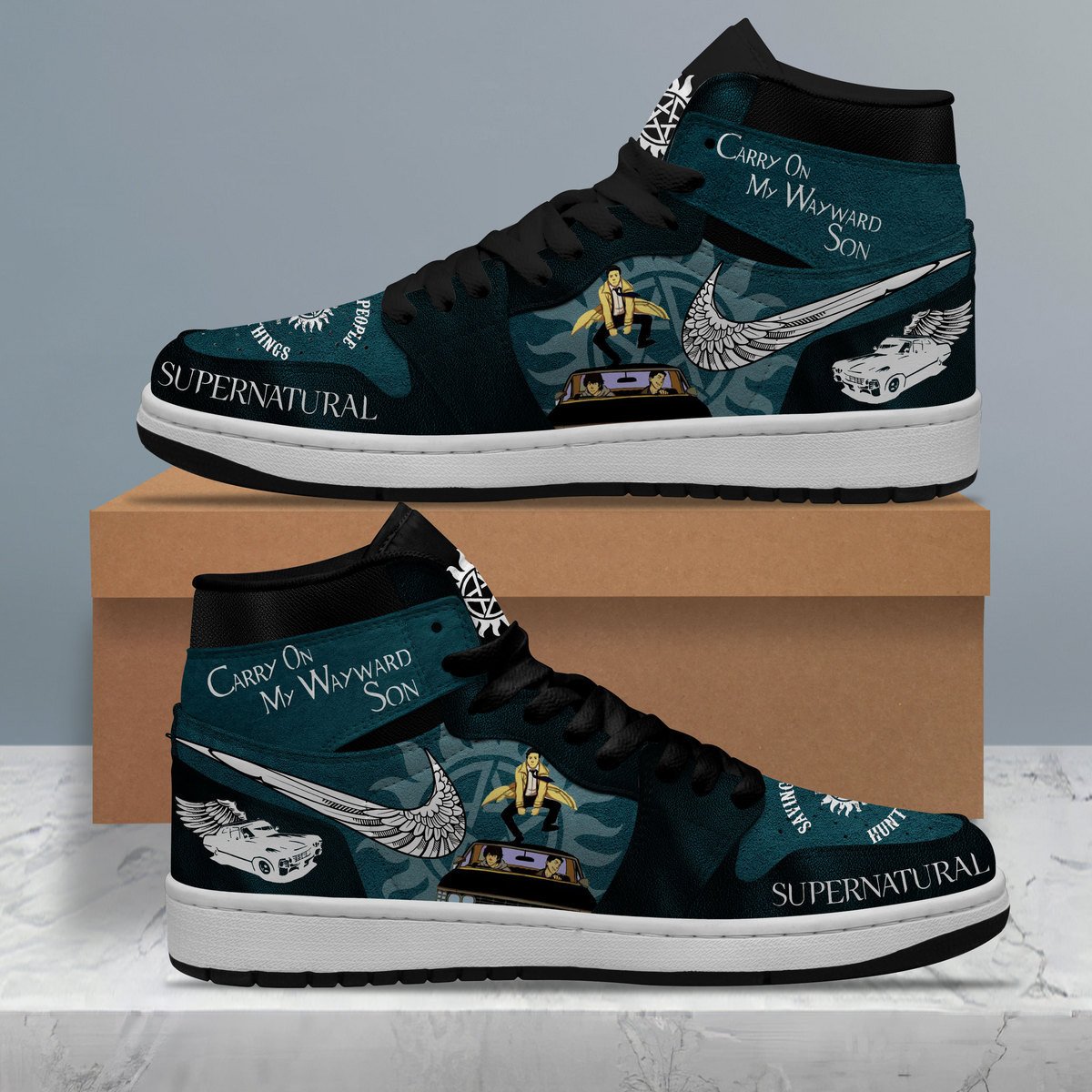 Ideafootwear Supernatural AJ1 High Sneakers Shoes For Men And Women 20