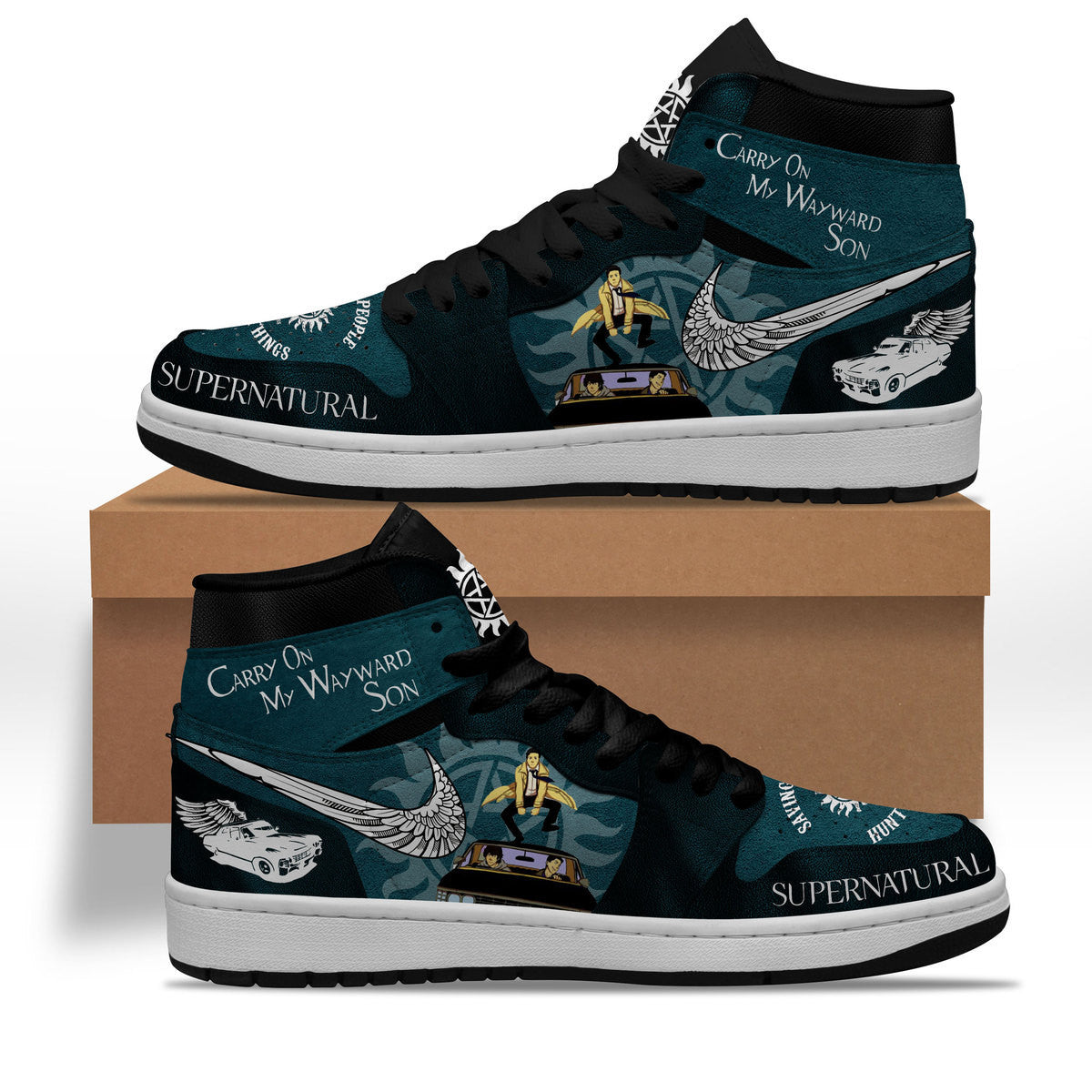 Ideafootwear Supernatural AJ1 High Sneakers Shoes For Men And Women 20