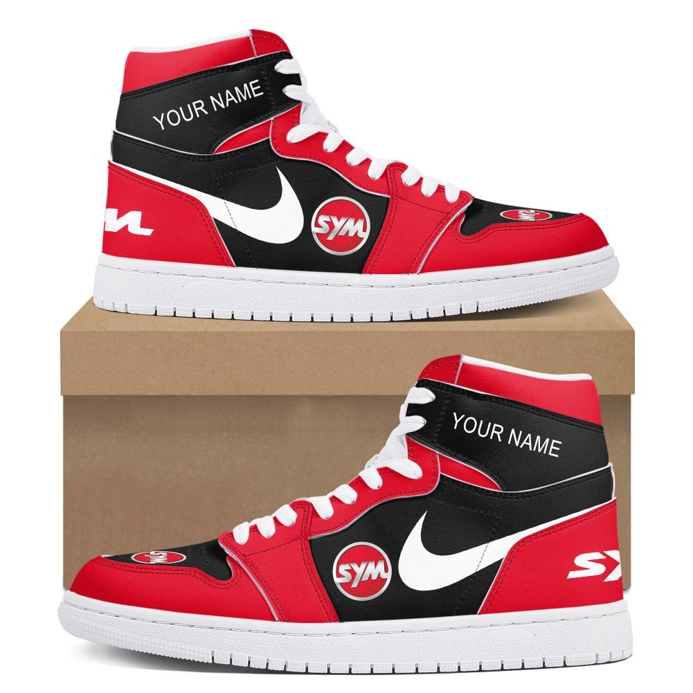 Ideafootwear SYM Motors AJ1 High Sneakers Shoes For Men And Women 1