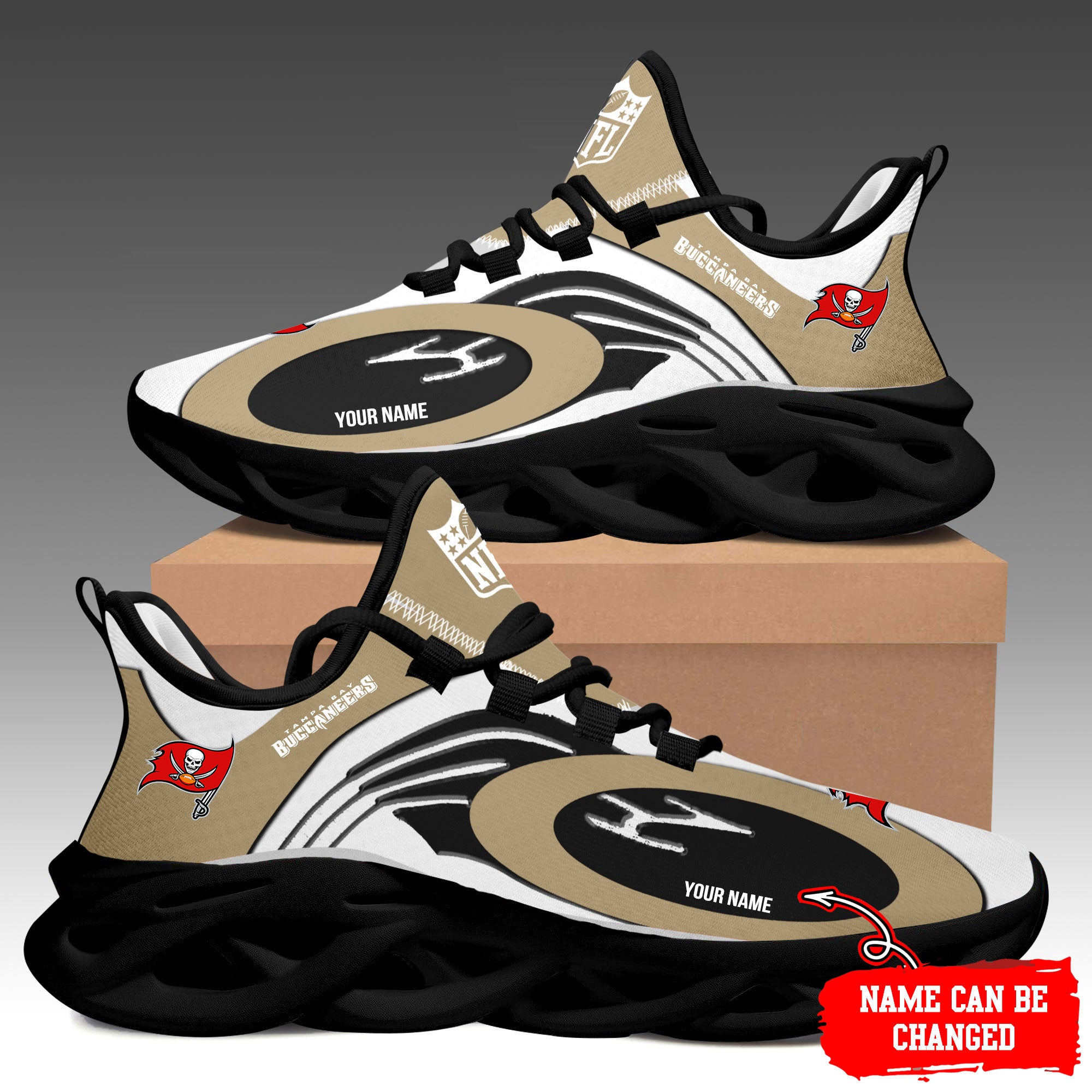Ideafootwear Tampa Bay Buccaneers Max Soul Shoes Sneakers For Men And Women 25