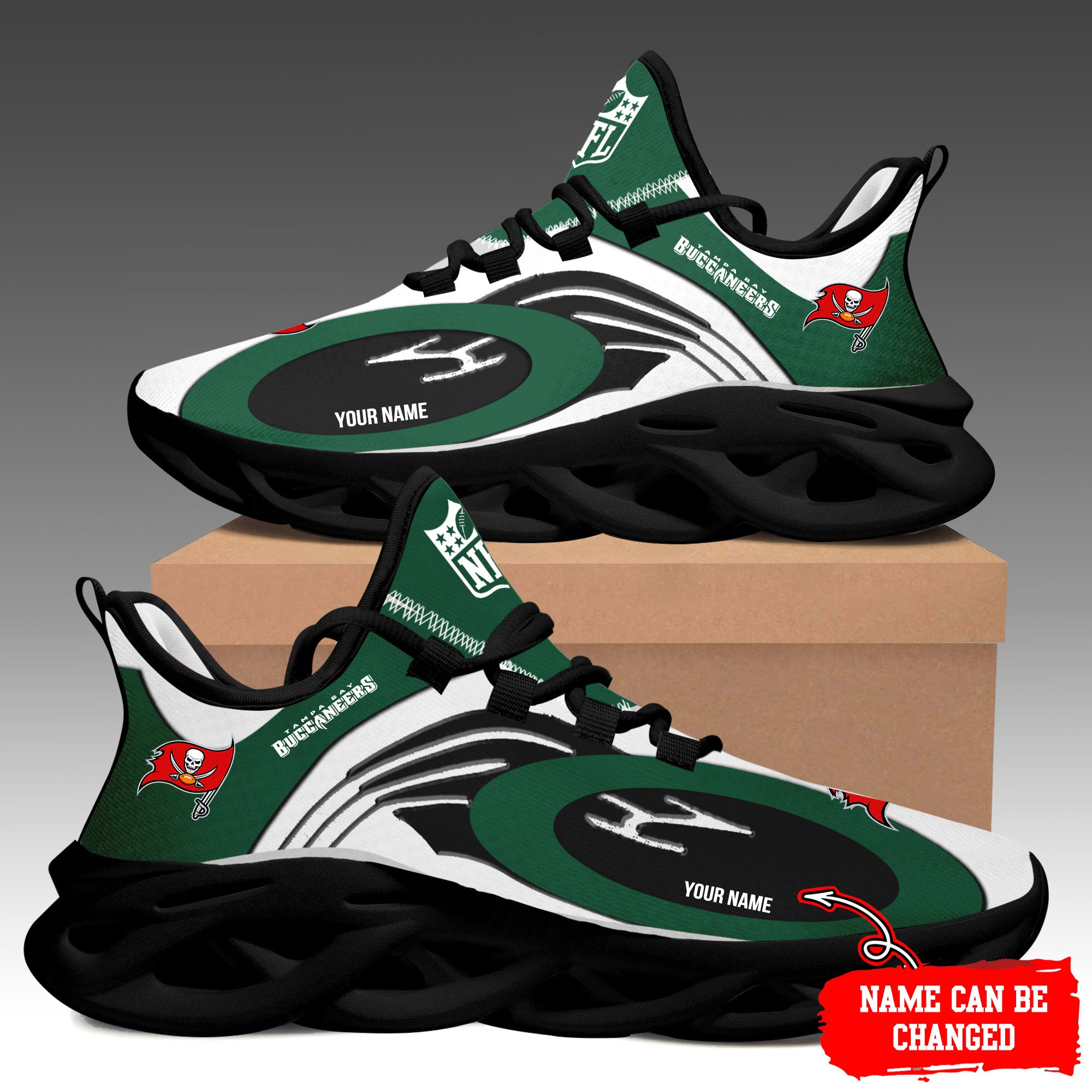 Ideafootwear Tampa Bay Buccaneers Max Soul Shoes Sneakers For Men And Women 25