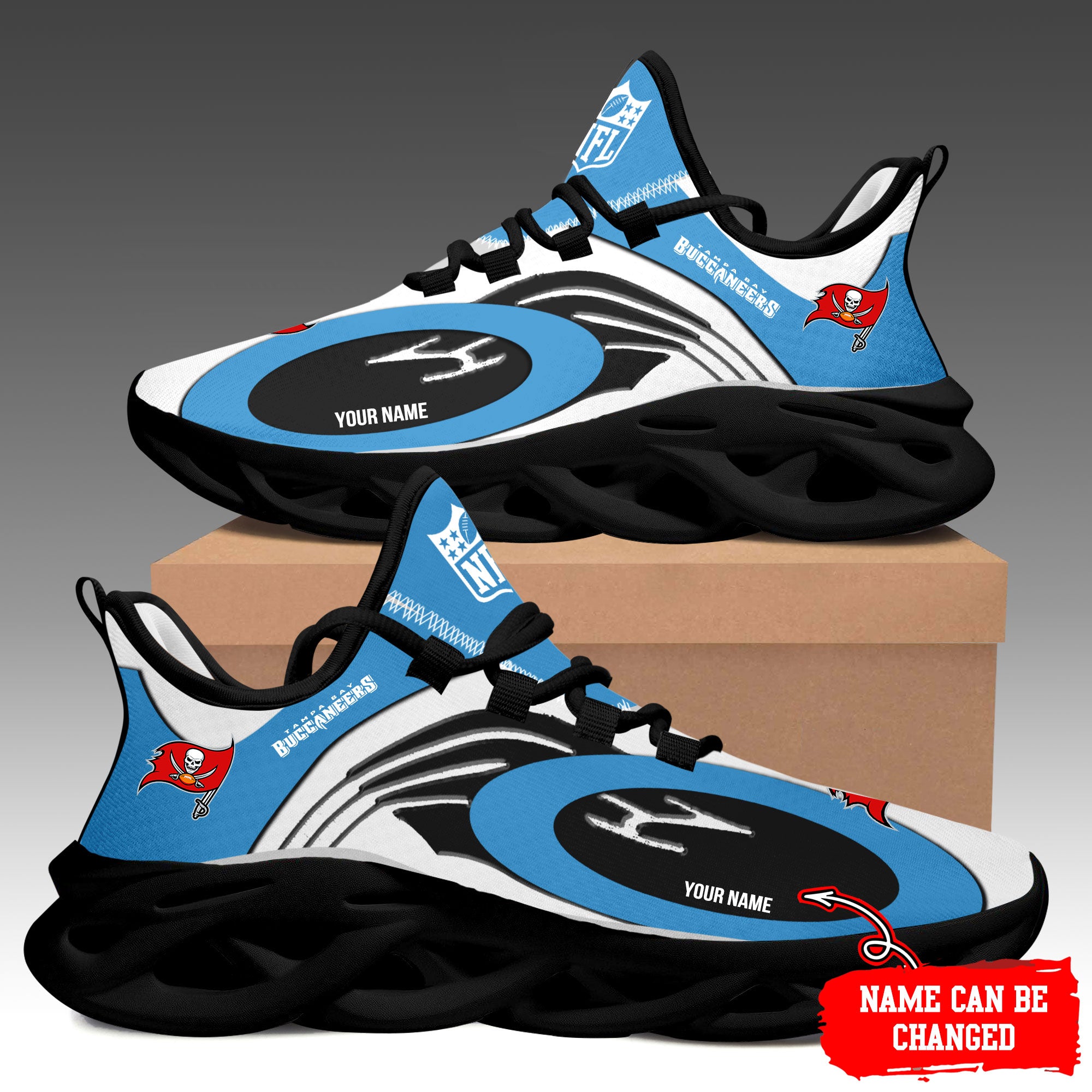 Ideafootwear Tampa Bay Buccaneers Max Soul Shoes Sneakers For Men And Women 25