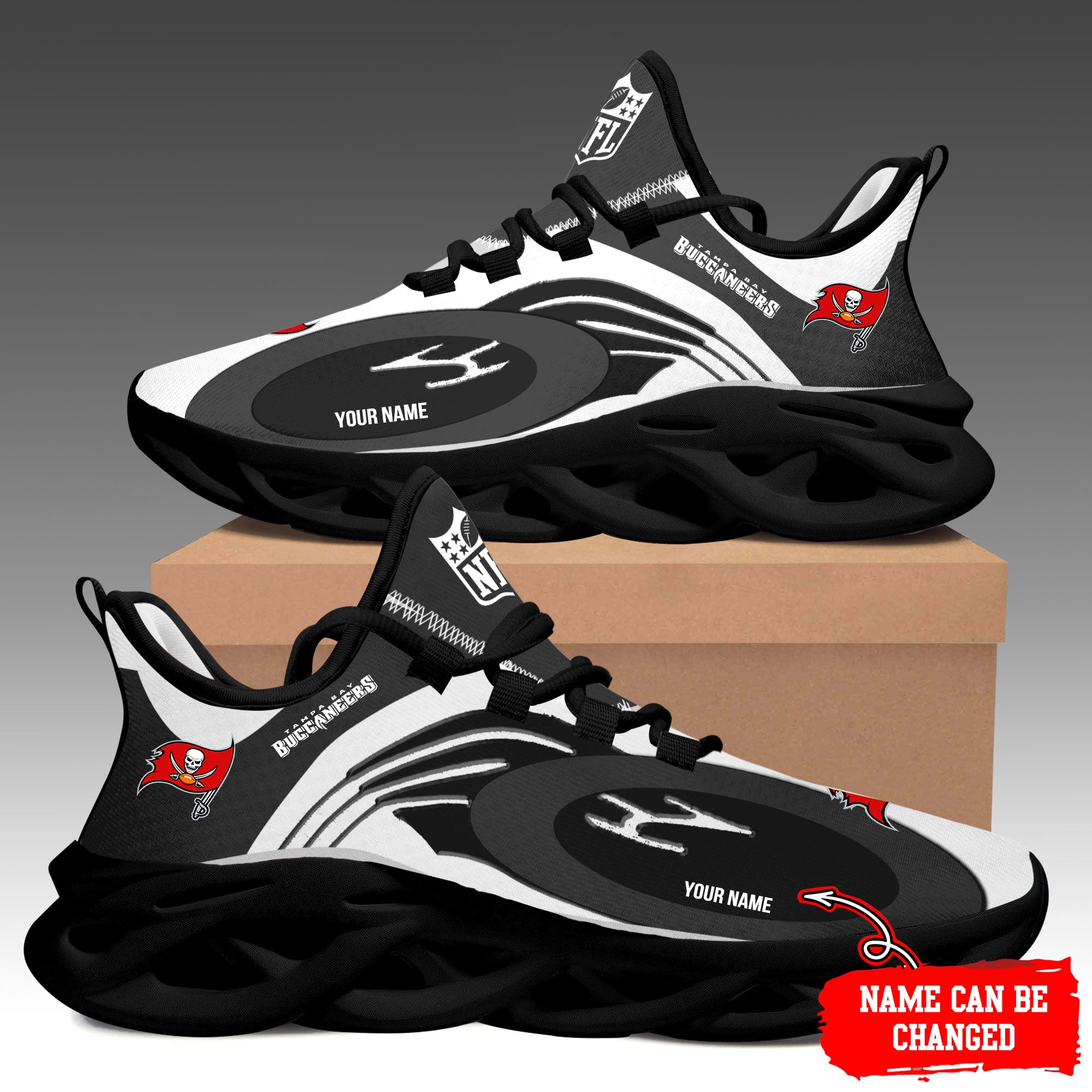Ideafootwear Tampa Bay Buccaneers Max Soul Shoes Sneakers For Men And Women 24