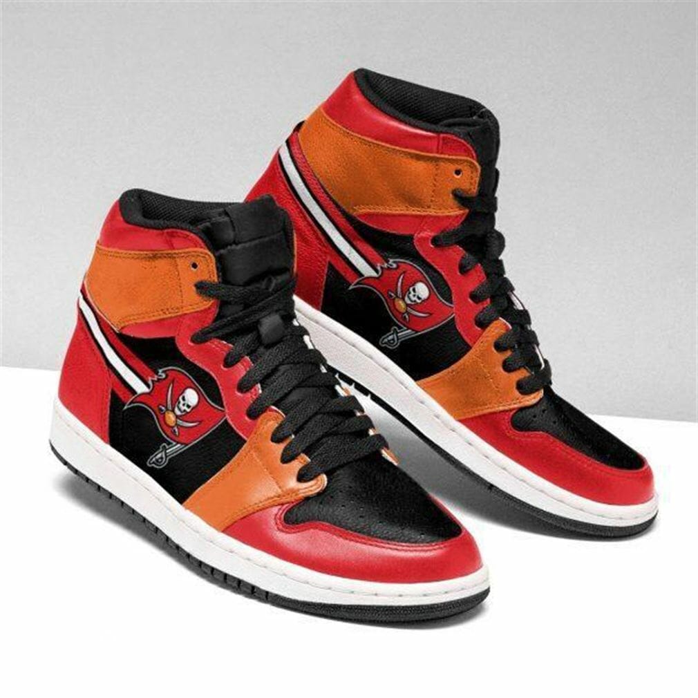 Ideafootwear Tampa Bay Buccaneers NFL AJ1 High Sneakers Shoes For Men And Women 9