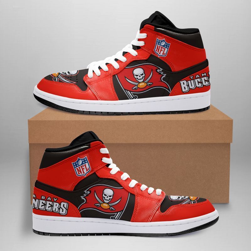 Ideafootwear Tampa Bay Buccaneers NFL AJ1 High Sneakers Shoes For Men And Women 1