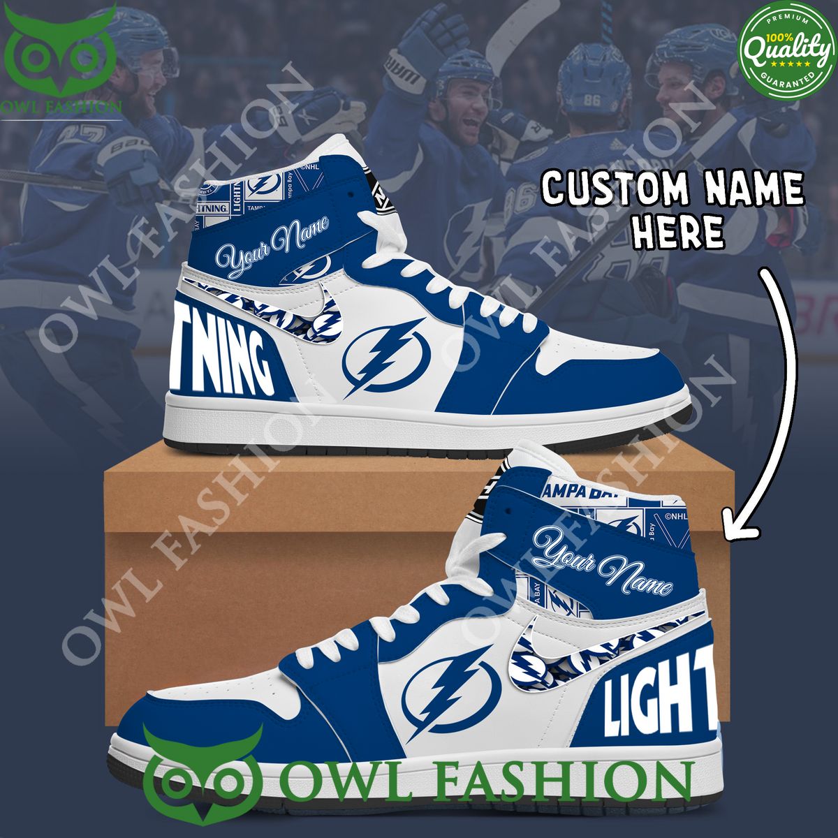 Ideafootwear Tampa Bay Lightning AJ1 High Sneakers Shoes For Men And Women 6